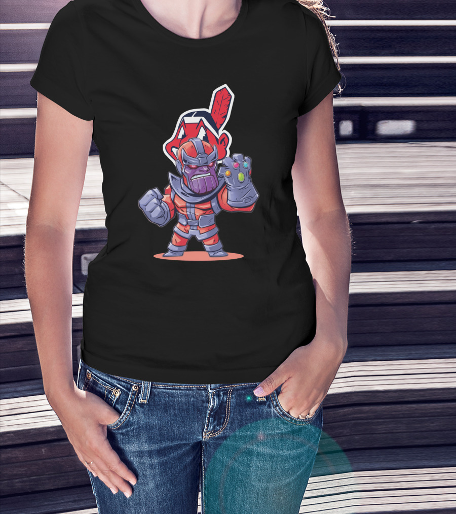 Thanos Meets Cleveland Indians Fans Iconic Crossover T-Shirt
