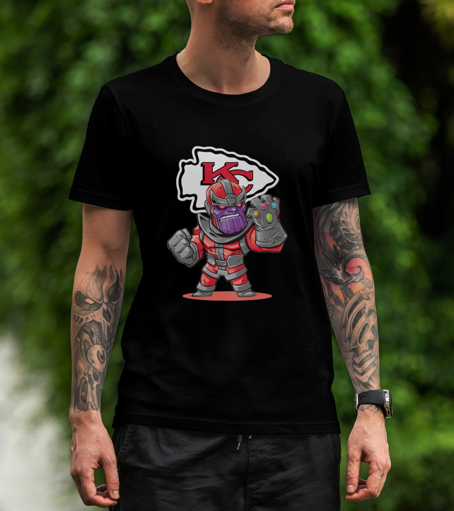 Thanos In Kansas City Chiefs Colors With Kc T-Shirt