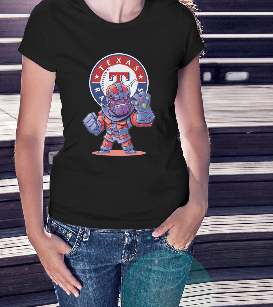 Texas Rangers Thanos Fan Art With Team T-Shirt