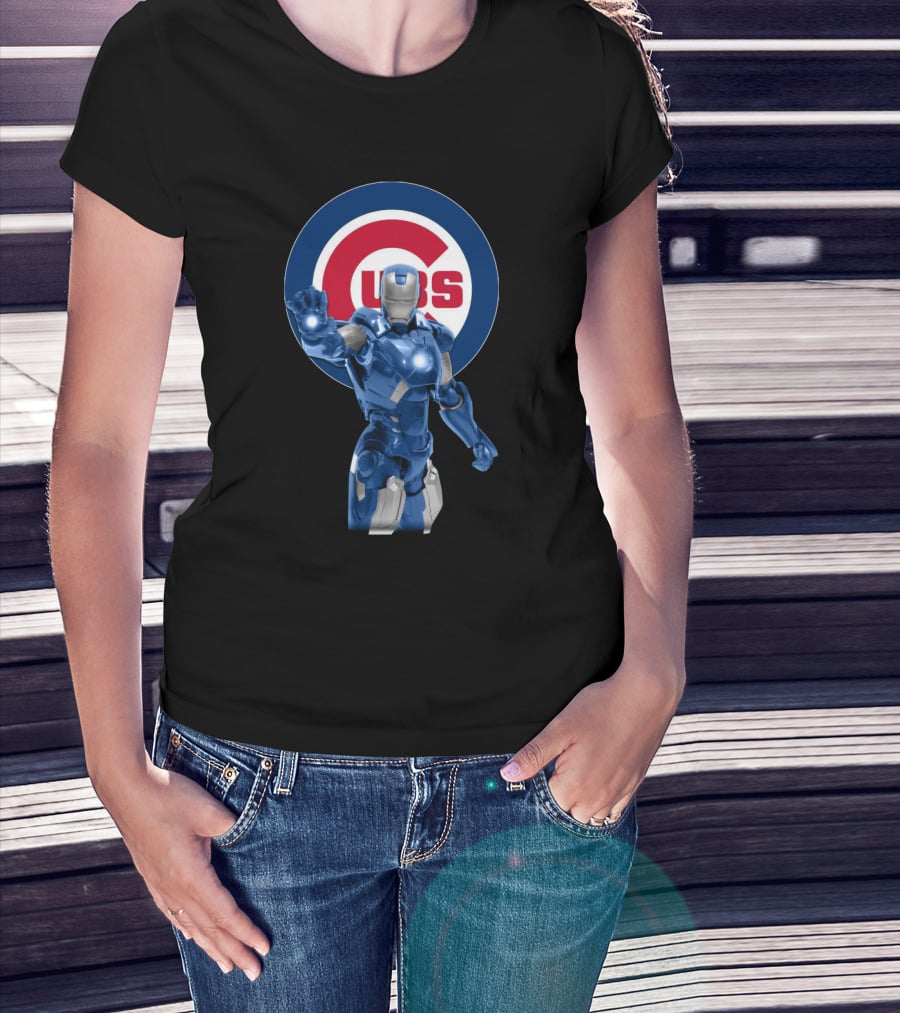 Chicago Cubs Iron Man Crossover Marvel Merchandise T-Shirt
