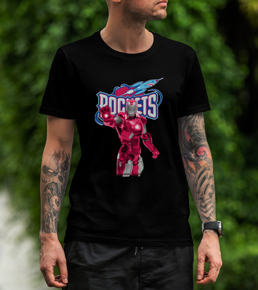 Iron Man Inspired Houston Rockets Enthusiast Gear T-Shirt