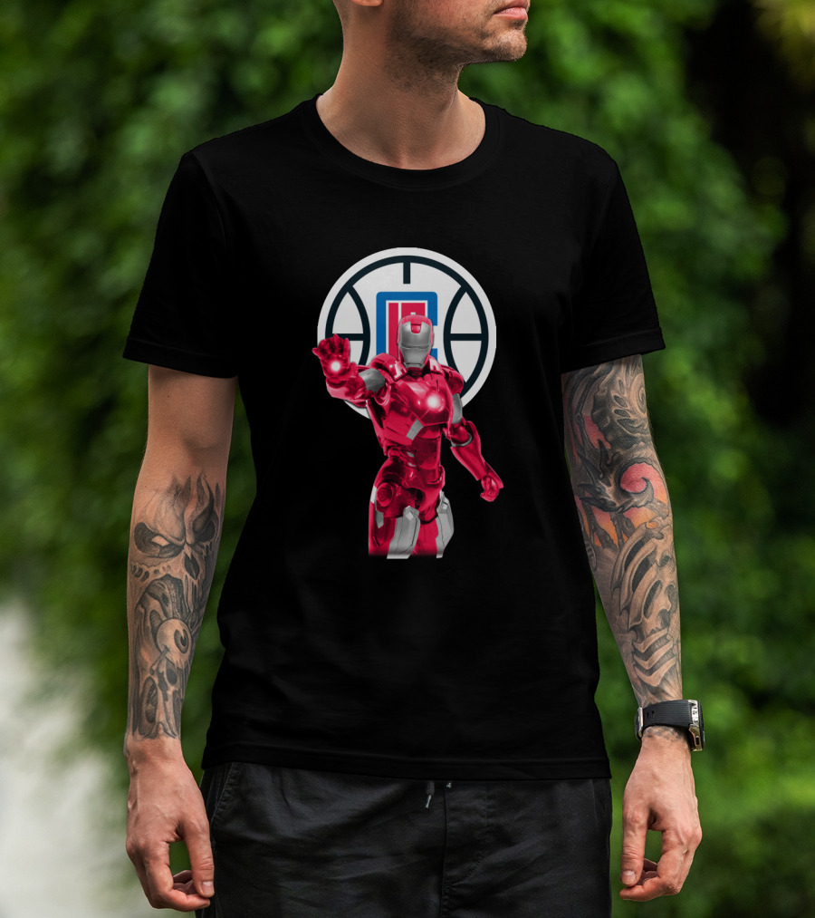 Iron Man La Clippers Basketball Hero Crossover T-Shirt