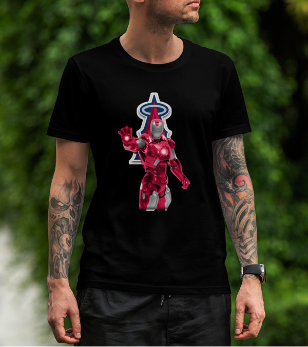Iron Man Los Angeles Angels MLB Marvel Crossover Hero Fusion T-Shirt