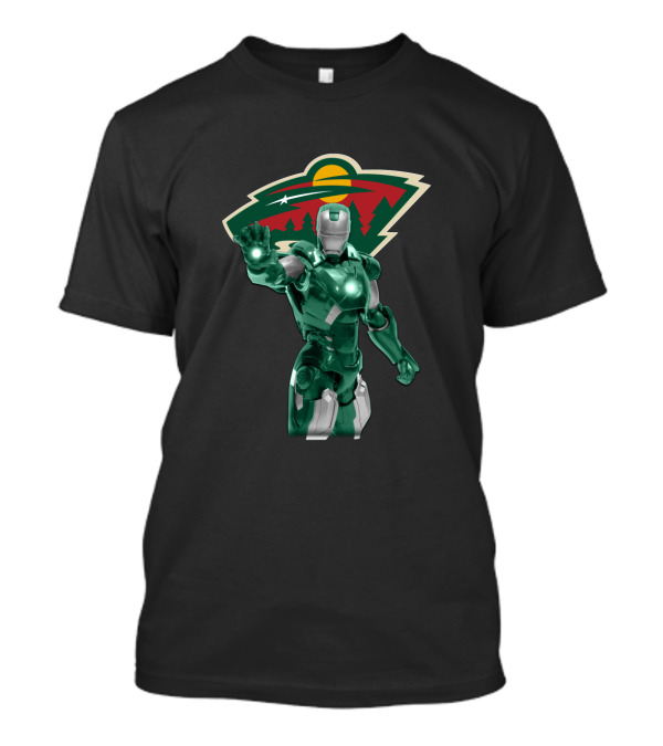 Minnesota Wild Iron Man Mashup Hockey Marvel Crossover T-Shirt