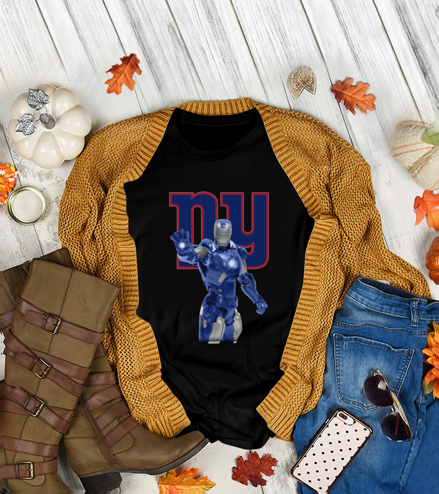 Iron Man And New York Giants Fan Favorite Power Duo T-Shirt