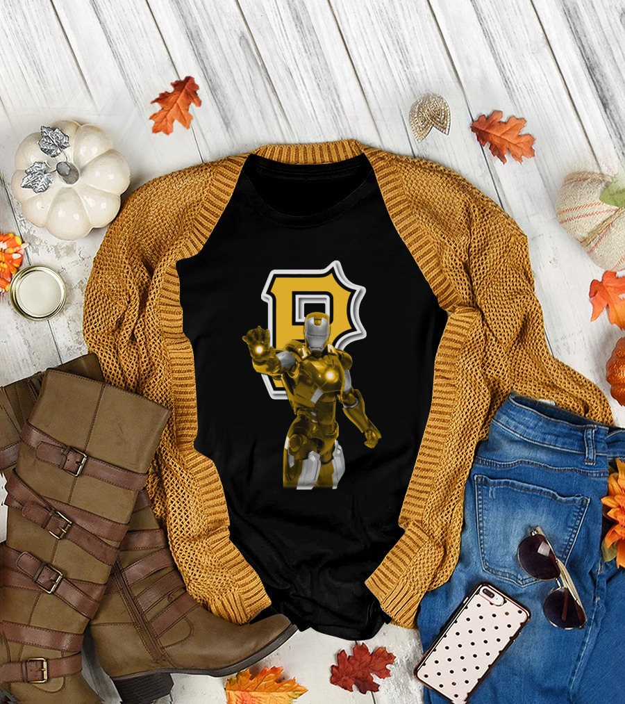 Iron Man with Pittsburgh Pirates T-Shirt