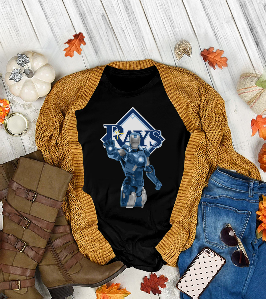 Tampa Bay Rays Iron Man Crossover Marvel Baseball Collaboration T-Shirt