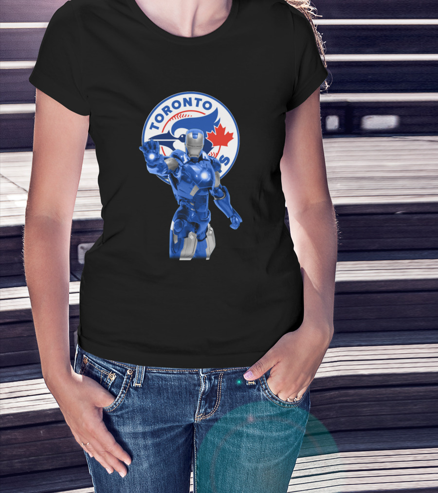 Toronto Blue Jays Iron Man Fans Ultimate Marvel Baseball Crossover T-Shirt