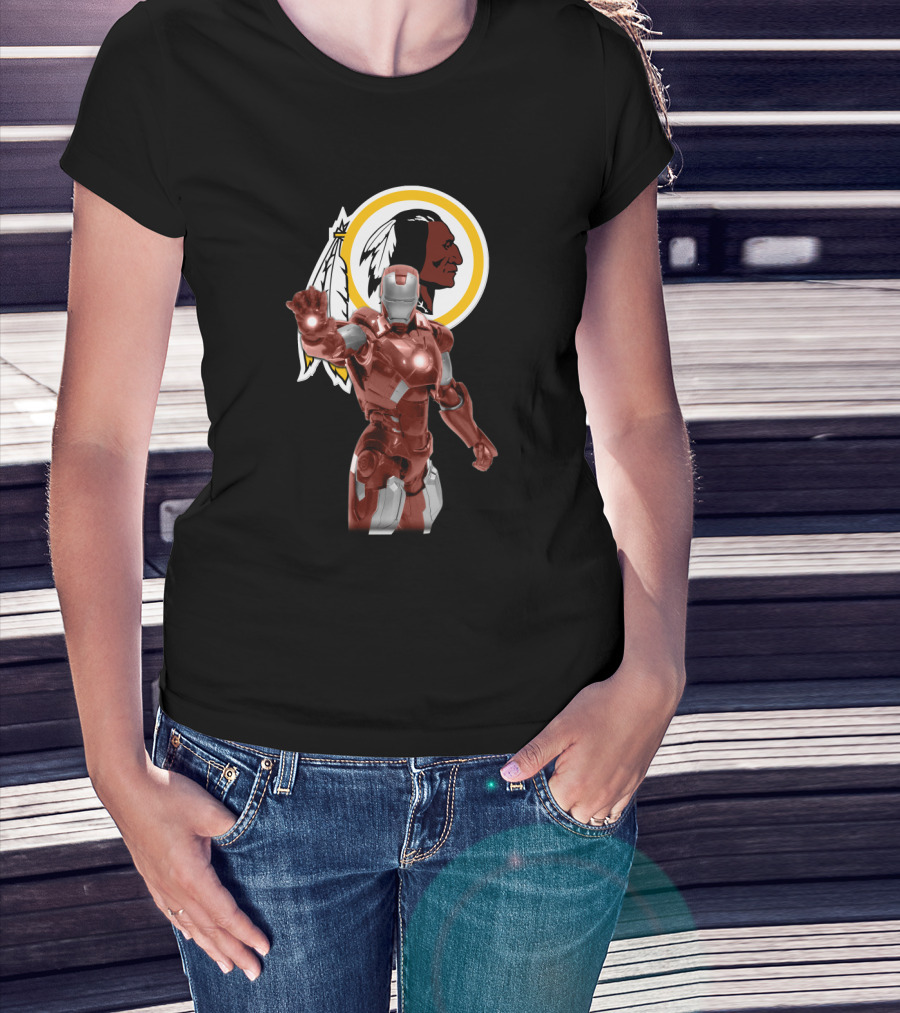 Iron Man Washington Redskins Fan Icon Fusion T-Shirt
