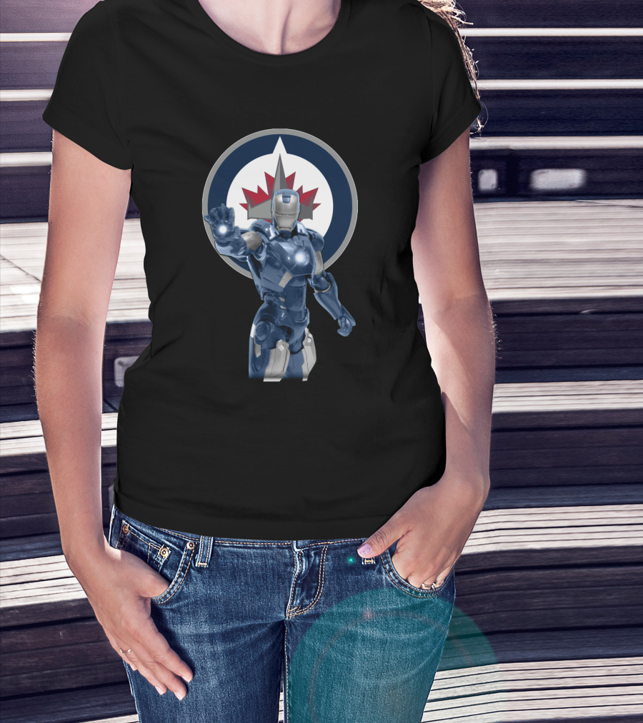 Winnipeg Jets Iron Man Crossover T-Shirt