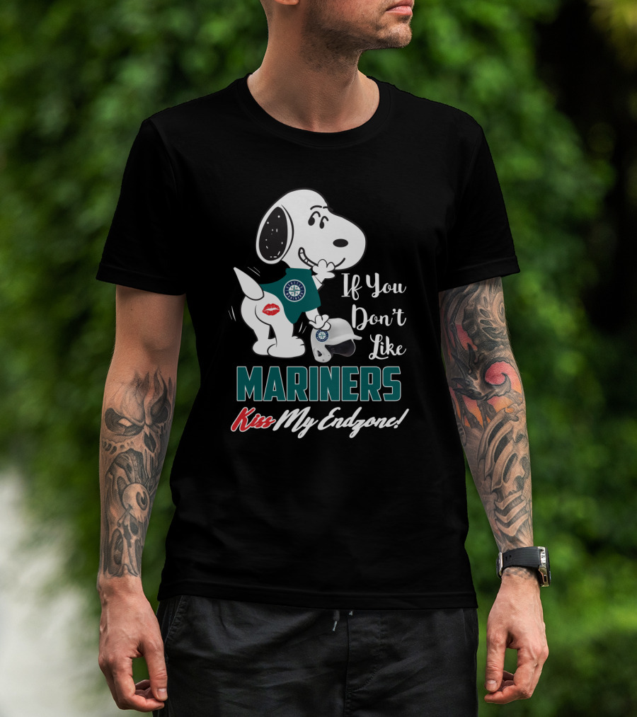 Snoopy If You Don't Like Mariners Kiss My Endzone T-Shirt