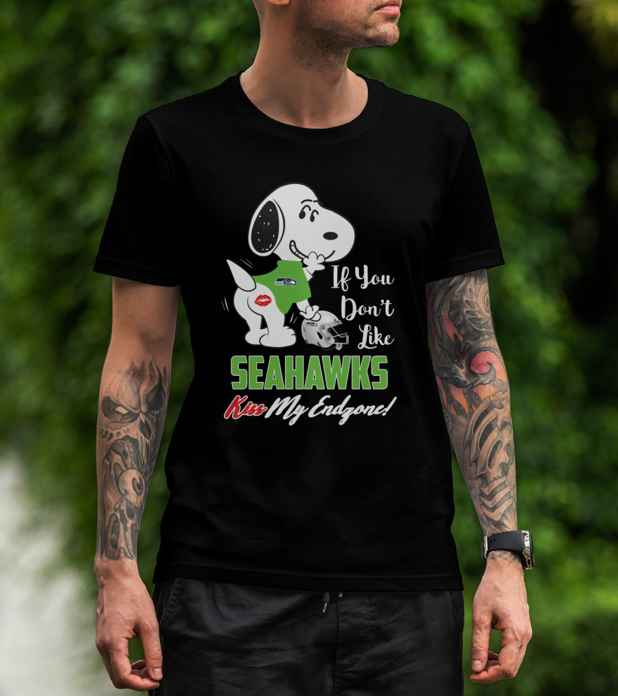 Snoopy If You Don't Like Seahawks Kiss My Endzone T-Shirt