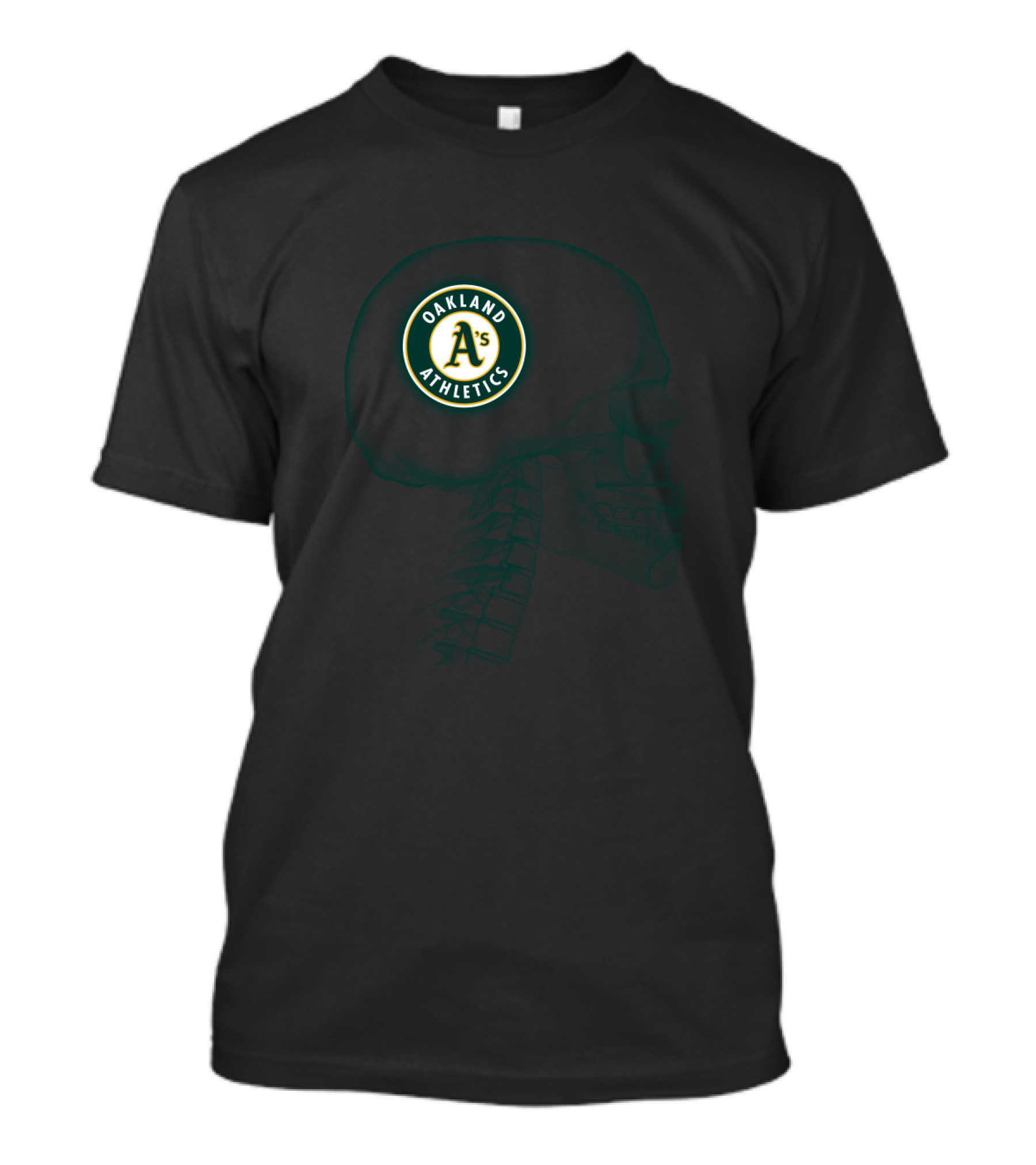 Oakland Athletics In My Brain Halloween Skull T-Shirt