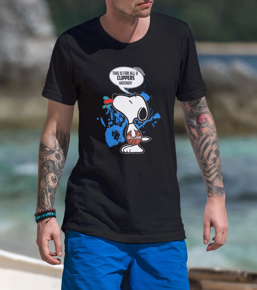 Snoopy La Clippers Haters La Land Basketball Fans T-Shirt