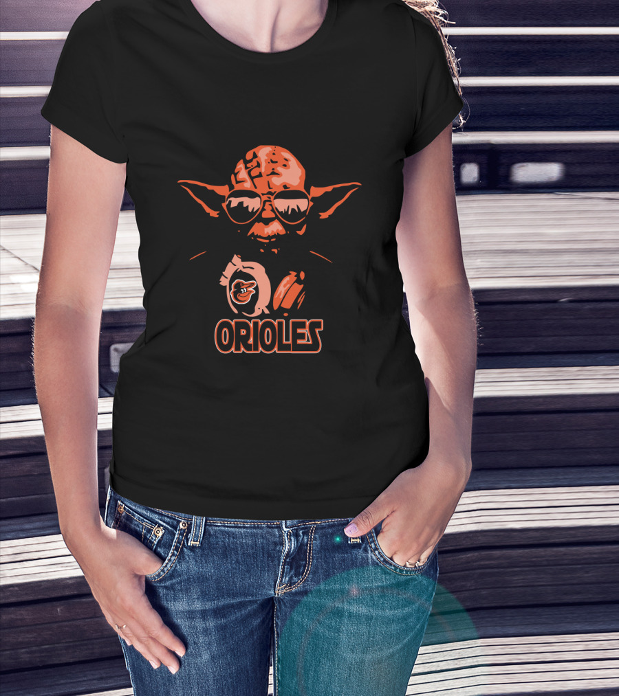 Yoda Baltimore Orioles Crossover With Star Wars Iconic T-Shirt