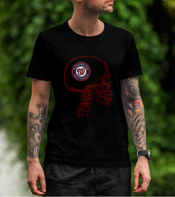 Washington Nationals Brain Skull Halloween T-Shirt