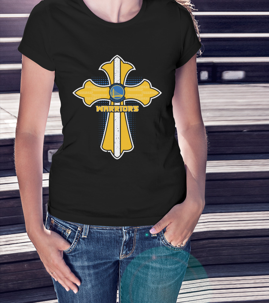 Golden State Warriors Logo On Cross T-Shirt