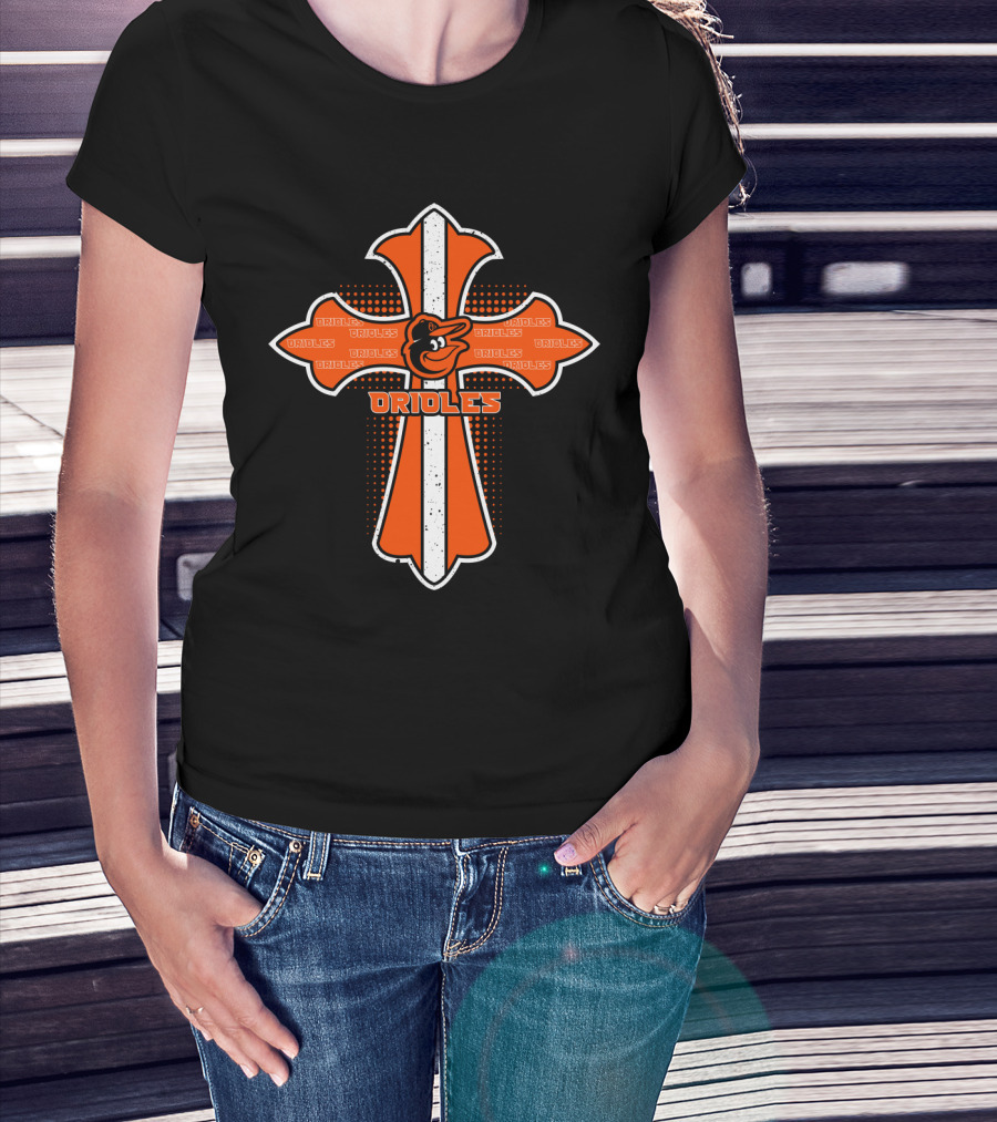 Orioles Cross Jesus Faith Baseball Fan Gear T-Shirt