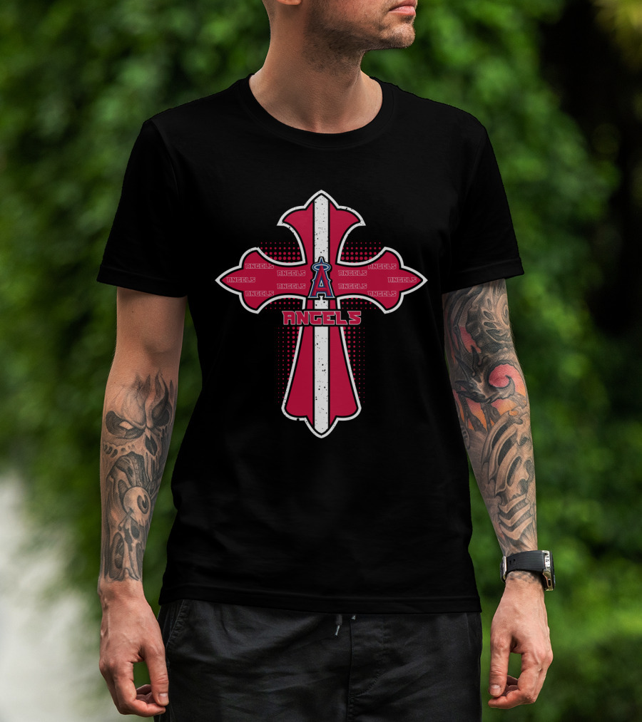 Cross Featuring Los Angeles Angels Iconography And T-Shirt