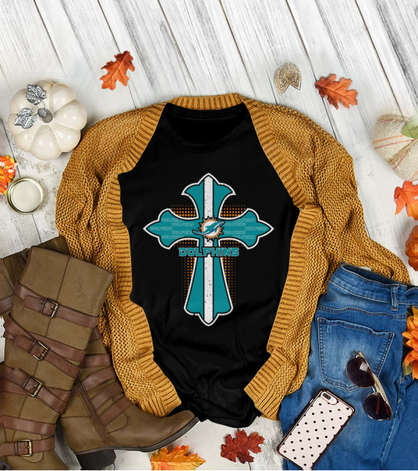 Cross For Jesus Miami Dolphins Fans Dolphins T-Shirt