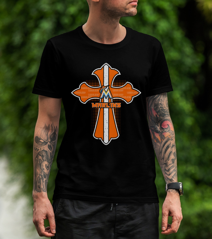 Cross Marlins Jesus Miami Fans T-Shirt