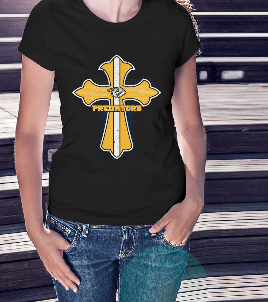 Cross Nashville Predators Fans Predators T-Shirt