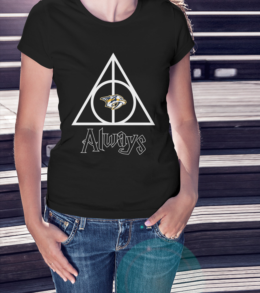 Always Deathly Hallows Nashville Predators Symbol Integration T-Shirt