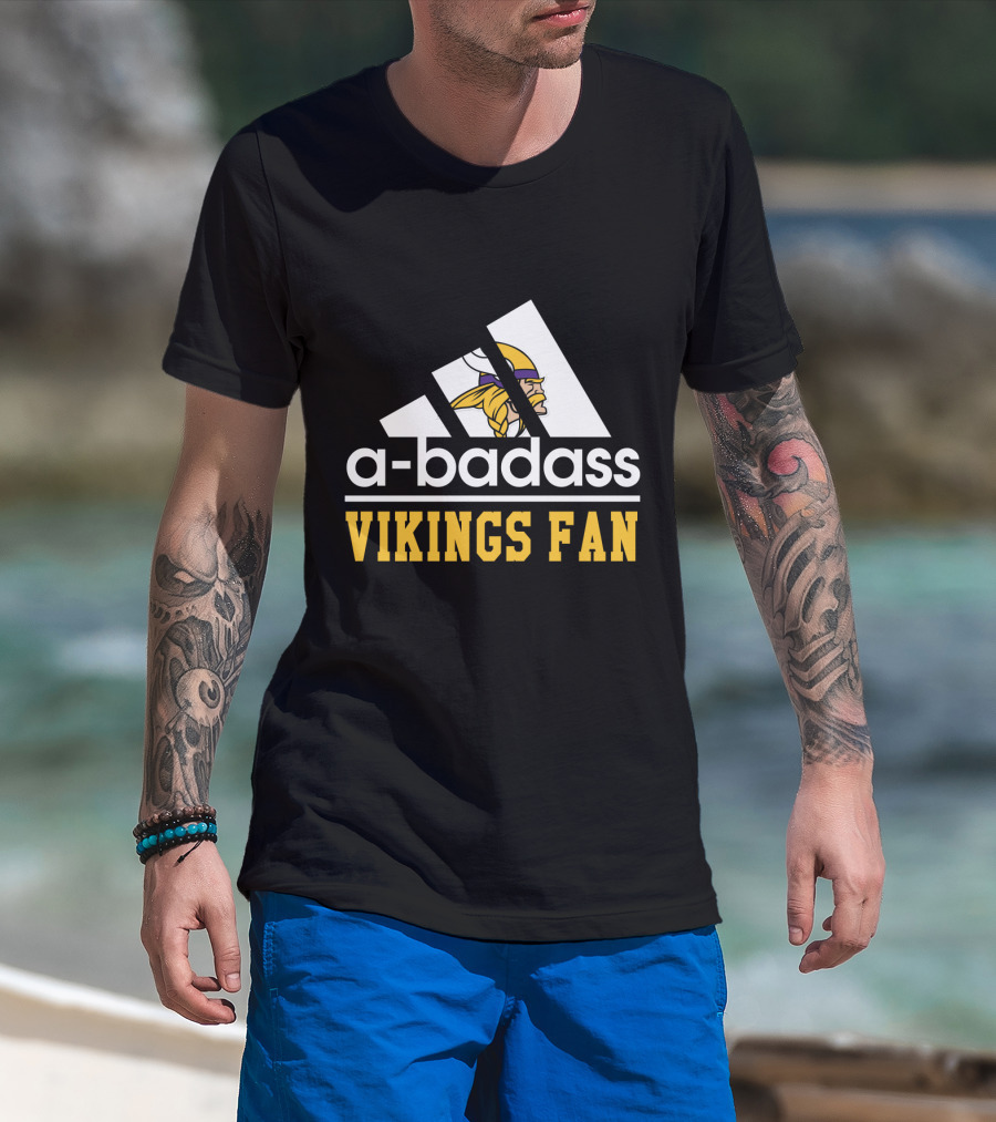 A-Badass Vikings Fan Minnesota Cool For Fans T-Shirt