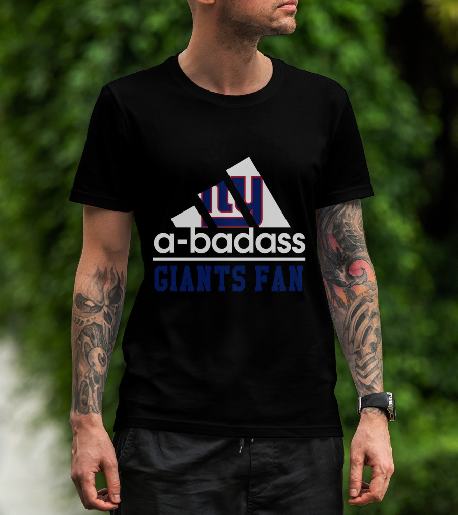 New York Giants A-Badass Giants Fan T-Shirt