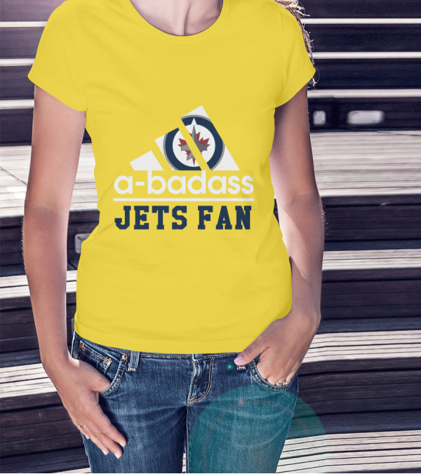 Jets Fan A-Badass Winnipeg Logo Cool T-Shirt