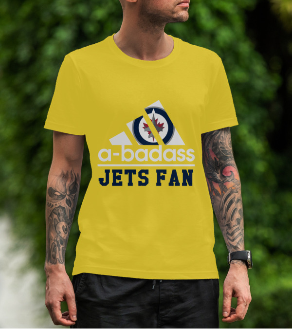 Jets Fan A-Badass Winnipeg Logo Cool T-Shirt