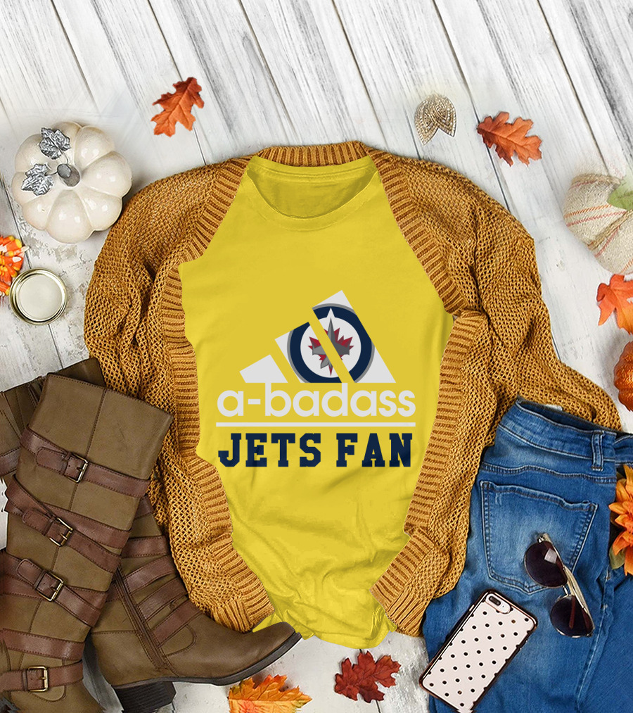 Jets Fan A-Badass Winnipeg Logo Cool T-Shirt