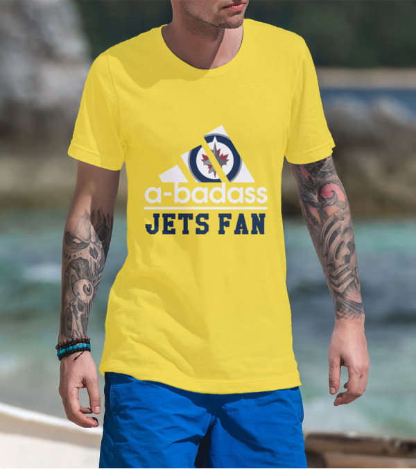 Jets Fan A-Badass Winnipeg Logo Cool T-Shirt