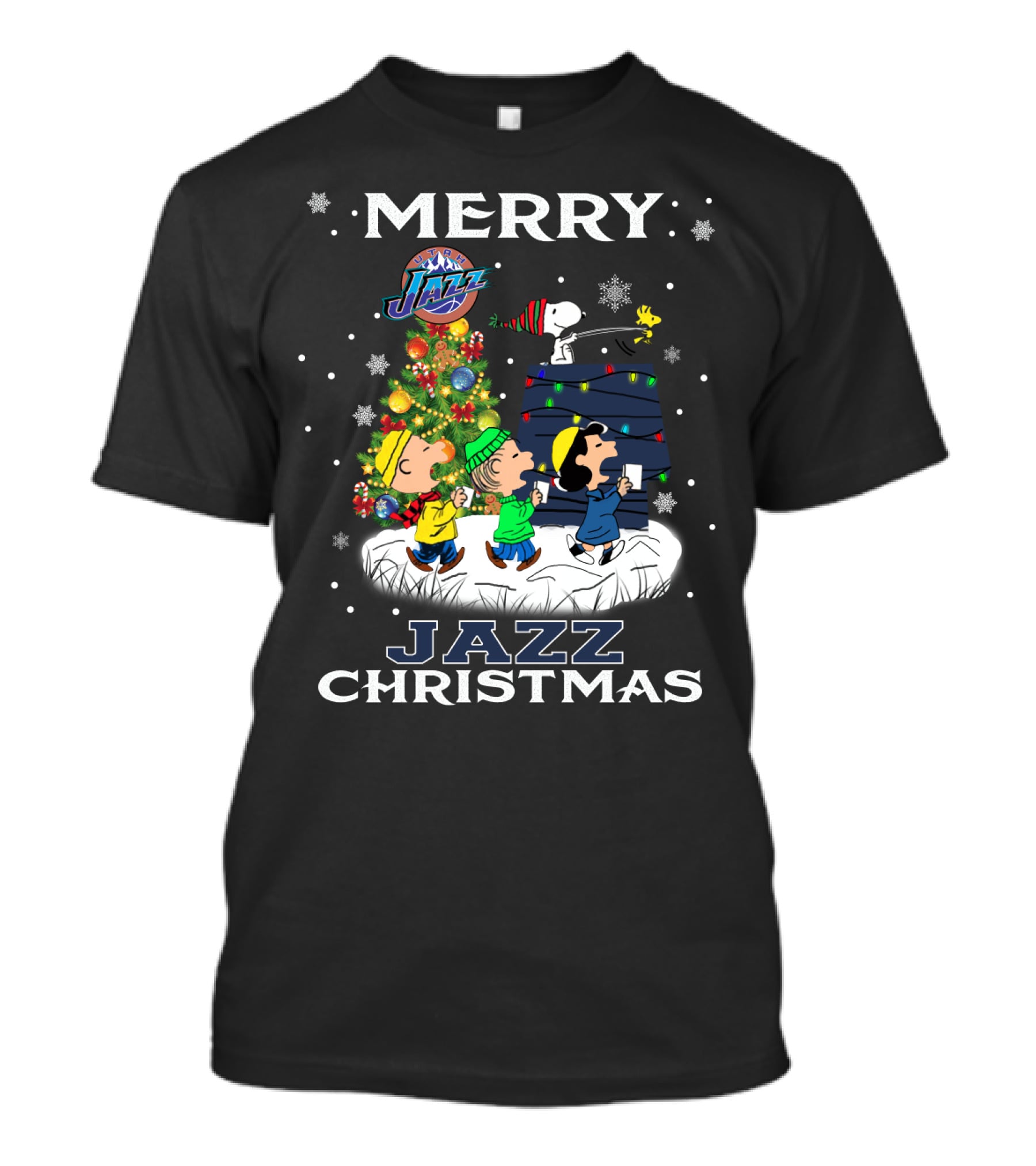 Merry Utah Jazz Christmas Snoopy Fans T-Shirt