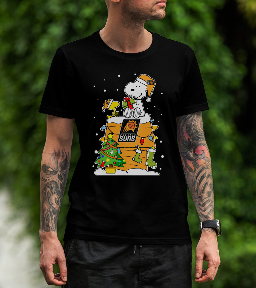 Phoenix Suns Christmas Snoopy And Woodstock Holiday Delight T-Shirt