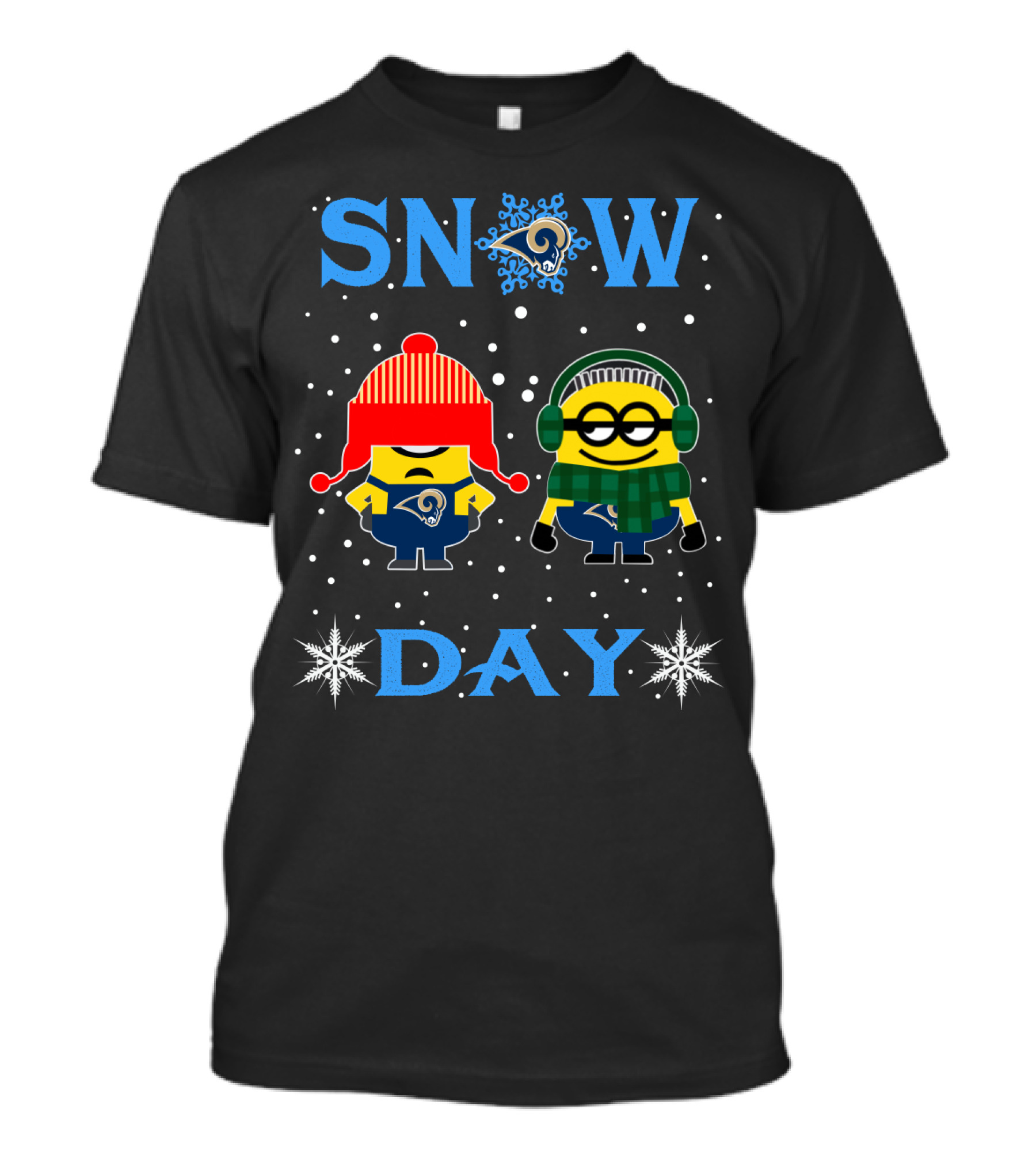 Snow Day For Los Angeles Rams Minion Fans T-Shirt