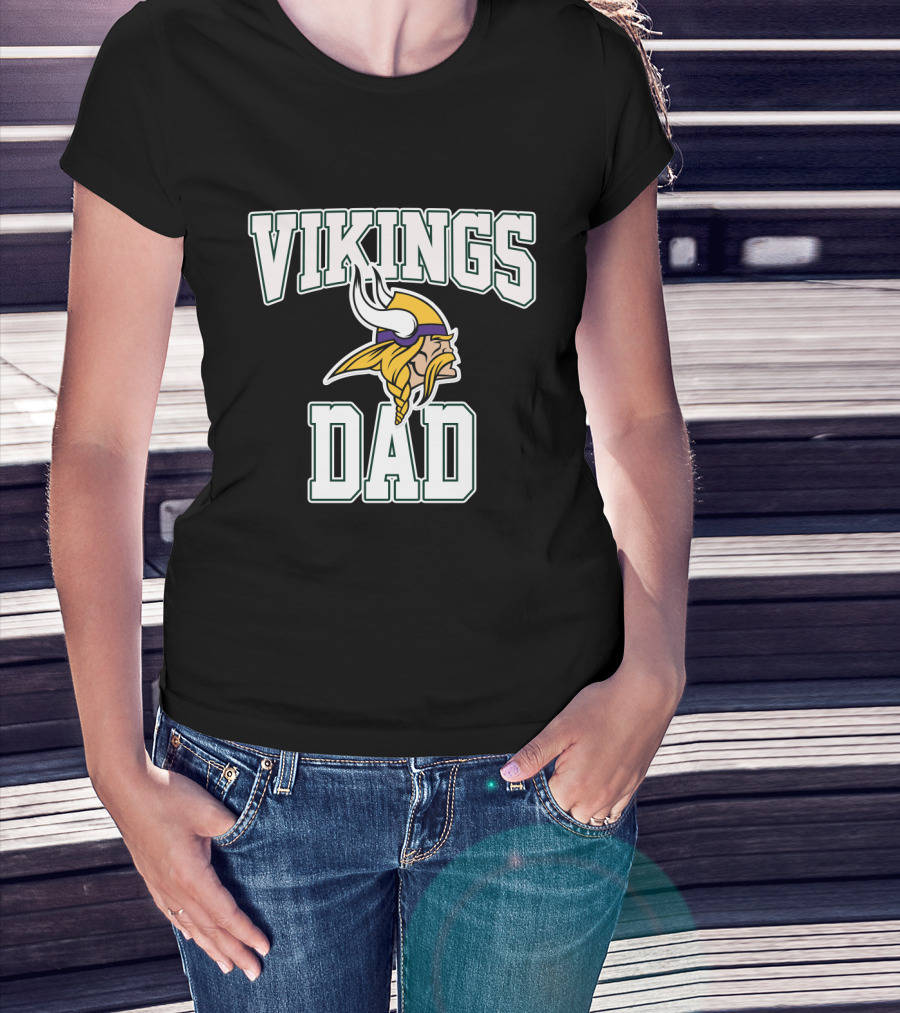 Minnesota Vikings Dad Fathers Day Apparel Gift T-Shirt