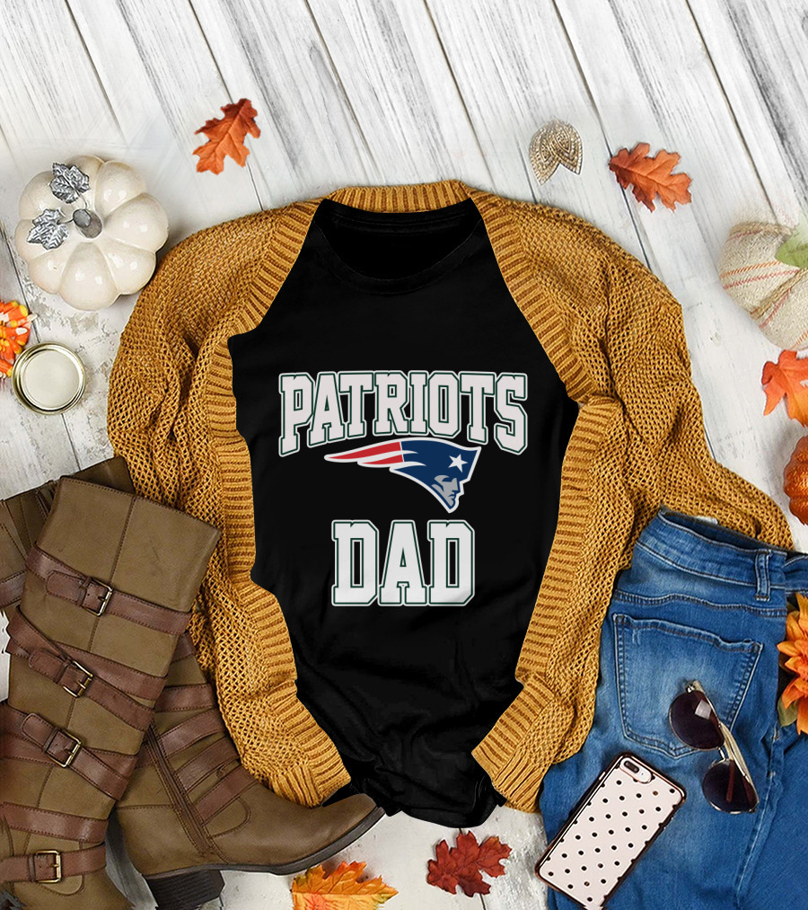 New England Patriots Dad Football Pride Father's Day T-Shirt