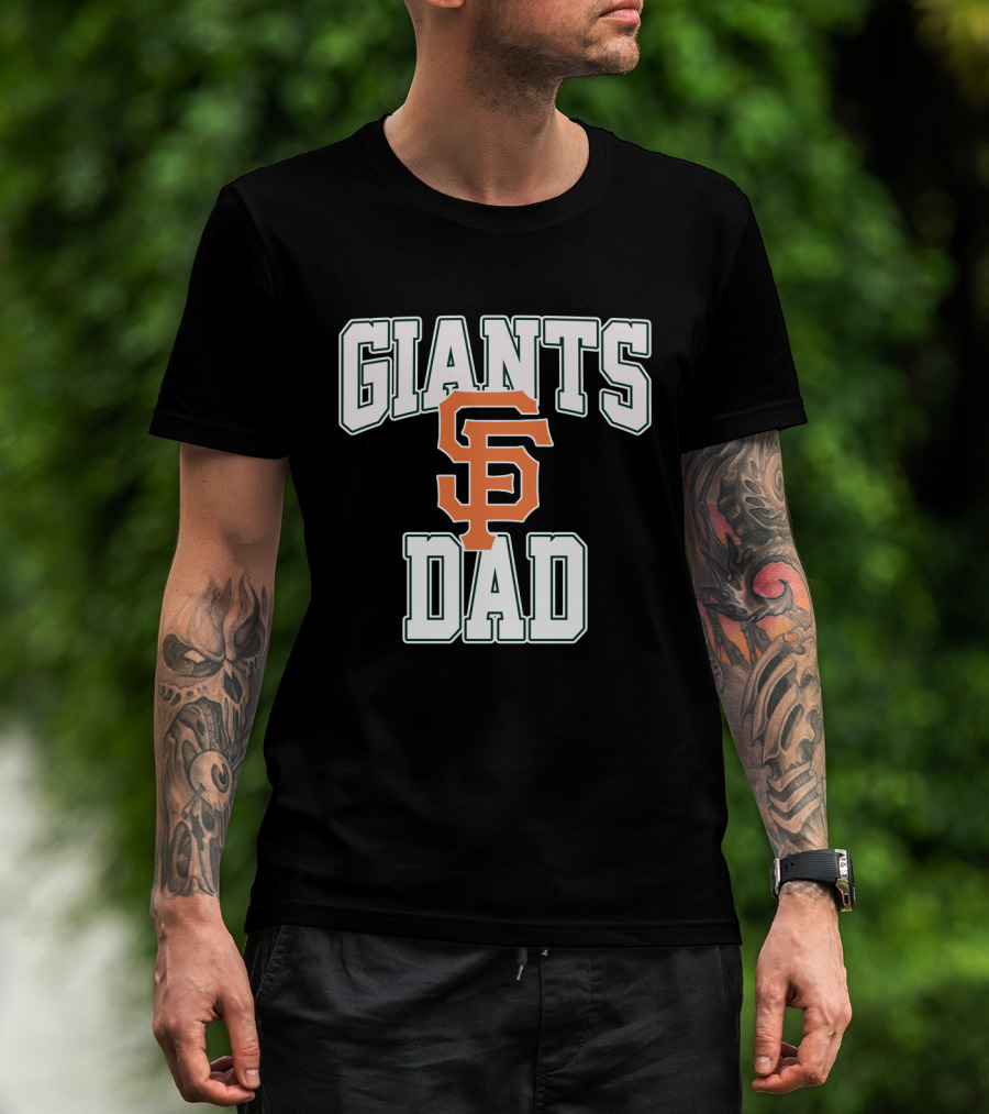 San Francisco Giants Dad Iconic SF Logo Giants Dad Text T-Shirt