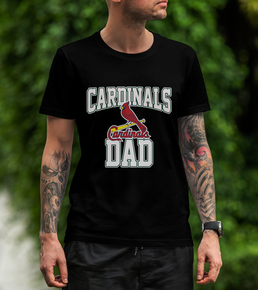 StLouis Cardinals Dad Cardinal Baseball Logo Fan T-Shirt