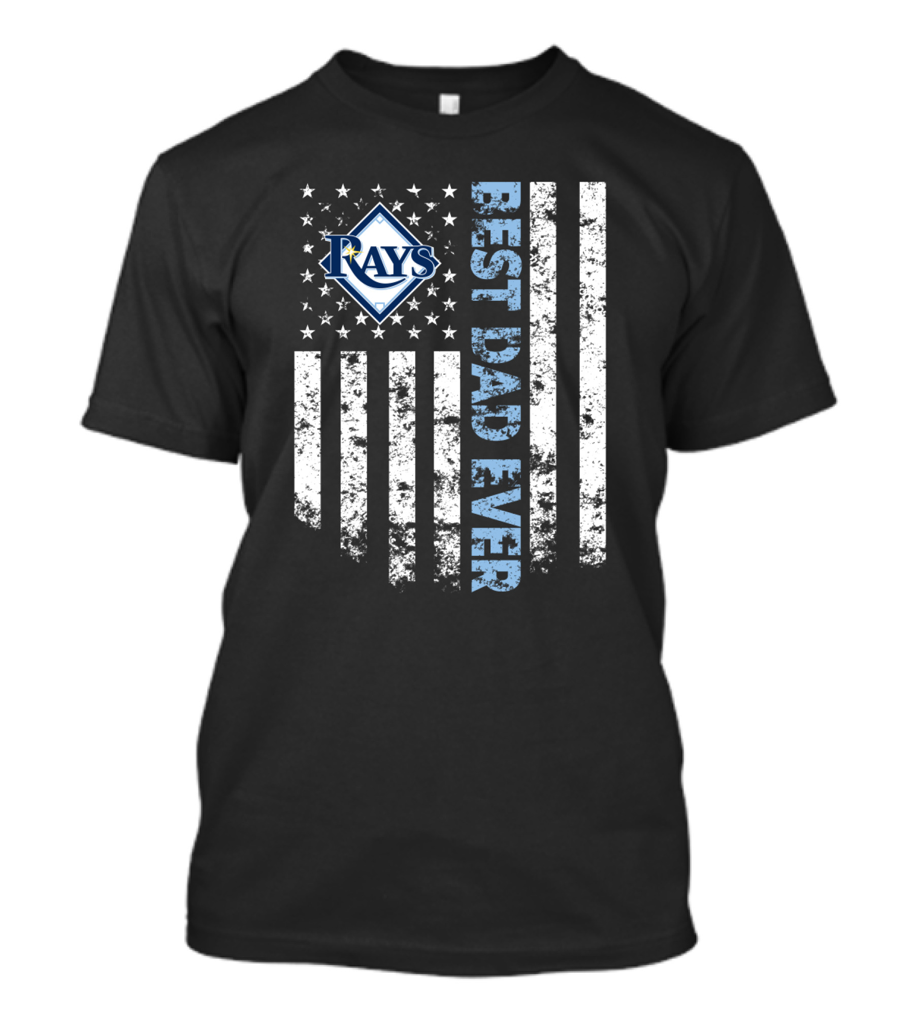 Tampa Bay Rays Best Dad Ever Patriotic Flag T-Shirt