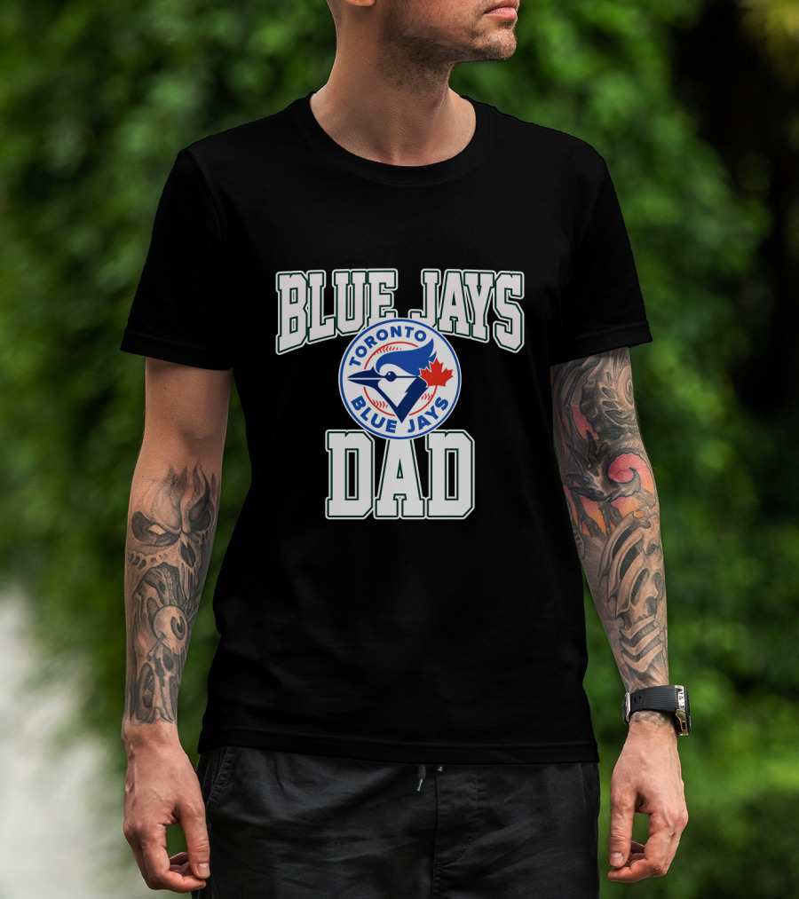 Blue Jays Toronto Dad With Blue Jay And Maple Leaf T-Shirt