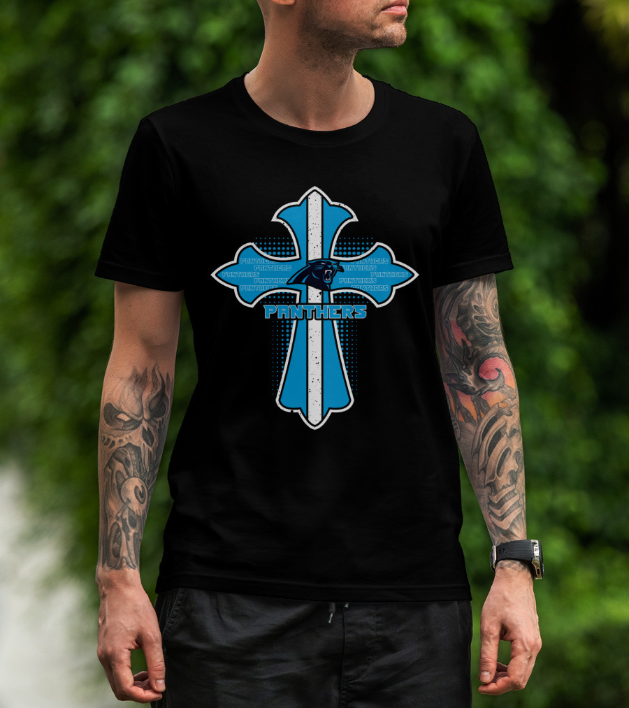 Cross Panthers Carolina Panthers Fans T-Shirt