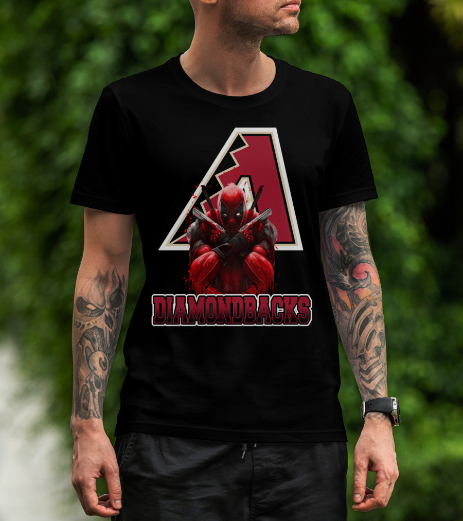 Arizona Diamondbacks Marvel Crossover With Deadpool T-Shirt