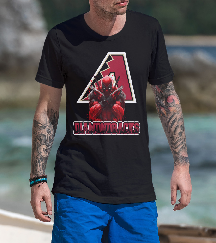 Arizona Diamondbacks Marvel Crossover With Deadpool T-Shirt