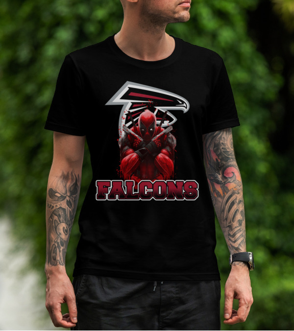 Deadpool Atlanta Falcons Crossover T-Shirt