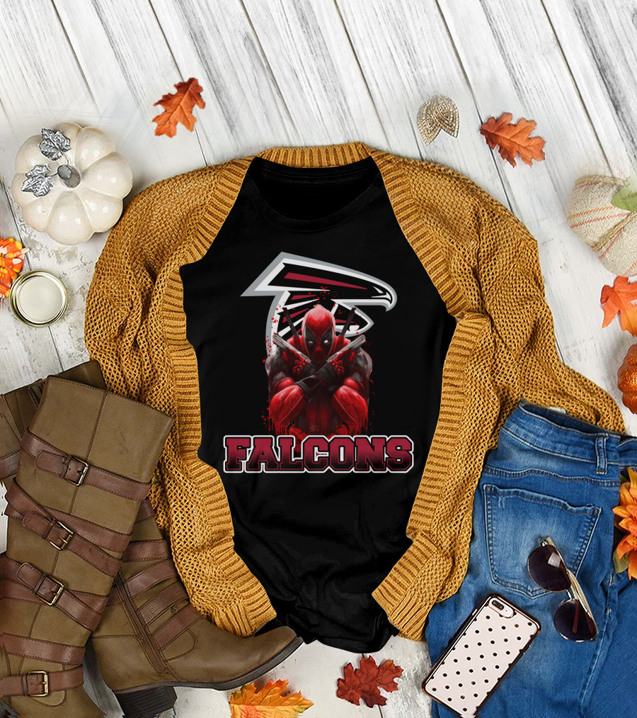 Deadpool Atlanta Falcons Crossover T-Shirt