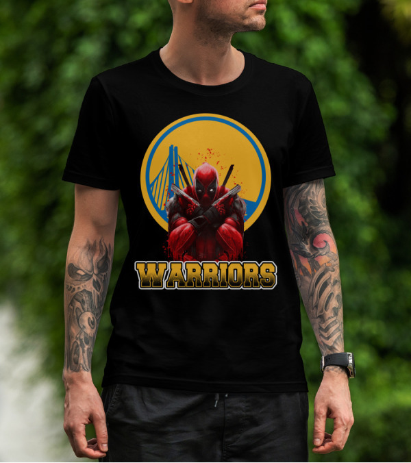 Warriors Deadpool Fans Crossover With Golden State T-Shirt