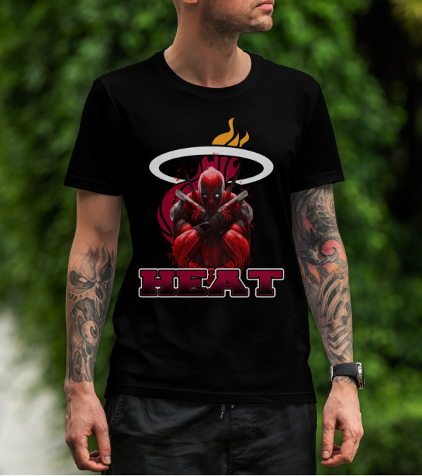 Miami Heat Deadpool Crossover Fans T-Shirt