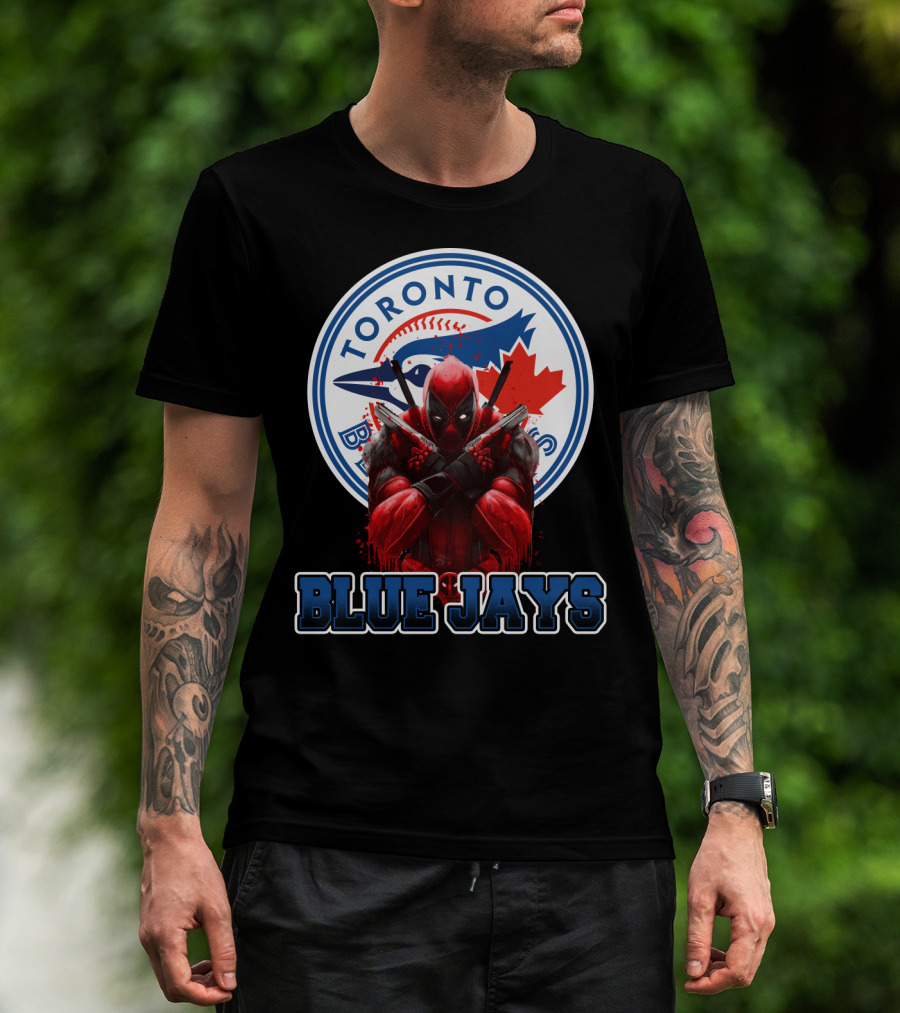 Toronto Blue Jays Deadpool Crossover Fan T-Shirt